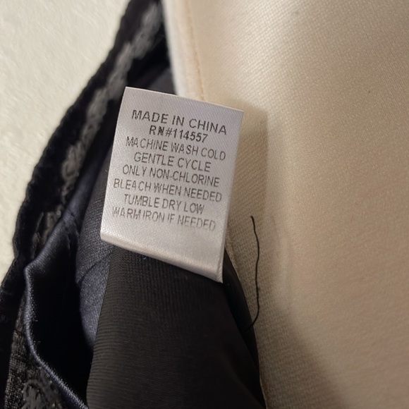 THML Sz L Black with White Embroidery Vittoria Halter Dress - Picture 9 of 14